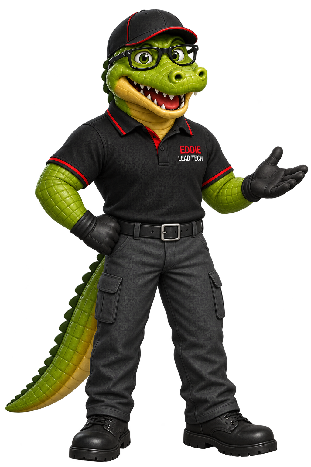 Eddie, the Edgewood Tech Repair alligator mascot